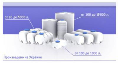 Емкости пищевые для питьевой воды, продуктов питания и агрессивных вещ в Туапсе